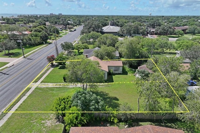 3655 Santa Fe St, Corpus Christi, TX 78411 - aerial overview of property's location with property boundaries highlighted