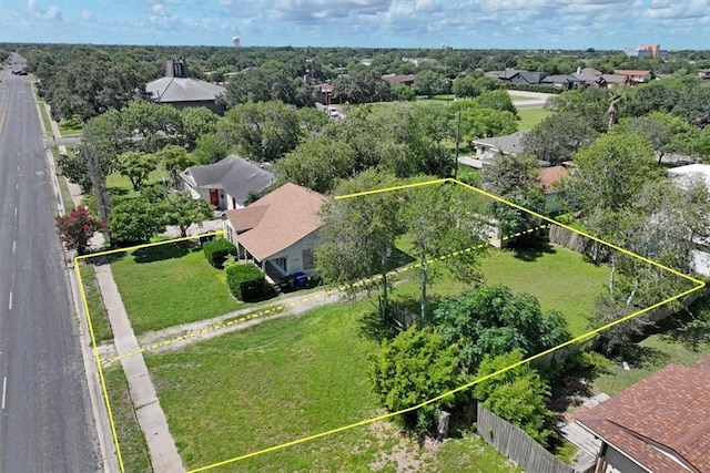 3655 Santa Fe St, Corpus Christi, TX 78411 - aerial view of residential area with property boundaries highlighted