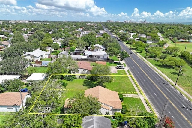 3655 Santa Fe St, Corpus Christi, TX 78411 - aerial perspective of suburban area featuring property boundaries highlighted