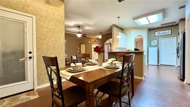 5906 Lindenwood Dr, Corpus Christi, TX 78414 - dining space featuring ceiling fan