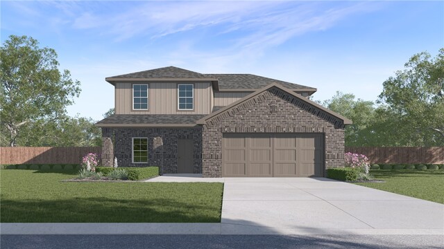 3406 Tanzanite Dr, Corpus Christi, TX 78414 - view of front of house featuring brick siding, an attached garage, concrete driveway, and a shingled roof