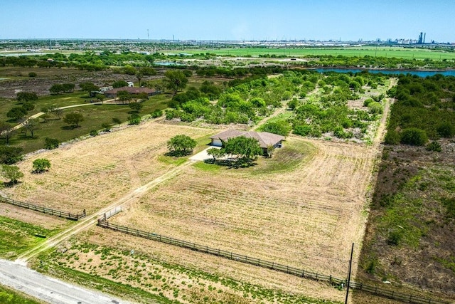 drone / aerial view featuring a rural view