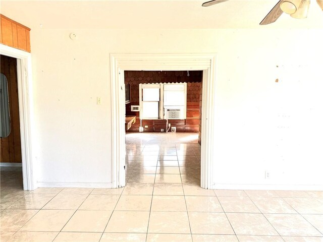 1609 15th St, Corpus Christi, TX 78404 - spare room featuring ceiling fan, light tile patterned flooring, and cooling unit