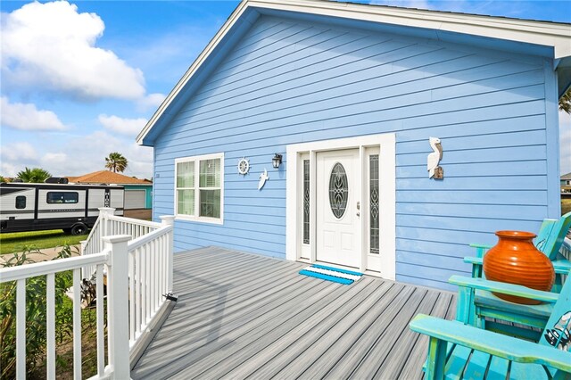 view of wooden deck