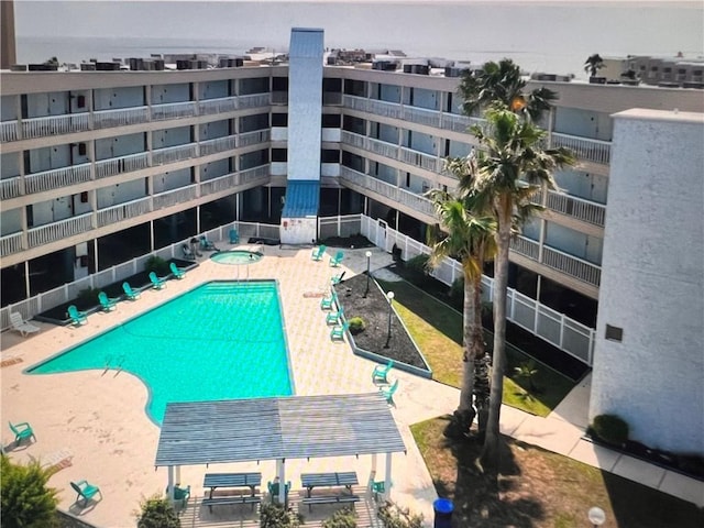 view of pool with a patio area