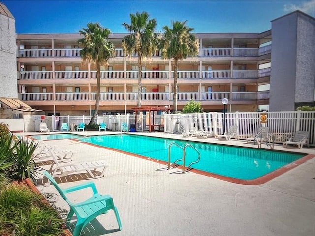 view of pool with a patio