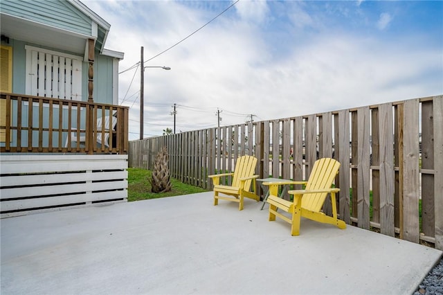 view of patio / terrace featuring a fenced backyard