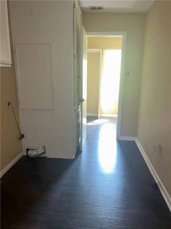 interior space featuring dark wood-type flooring