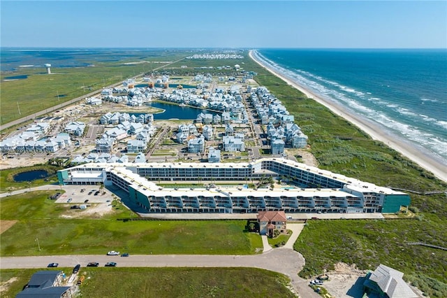 view of property location with expansive beach