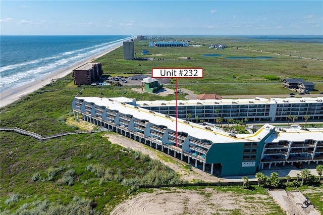bird's eye view of expansive beach
