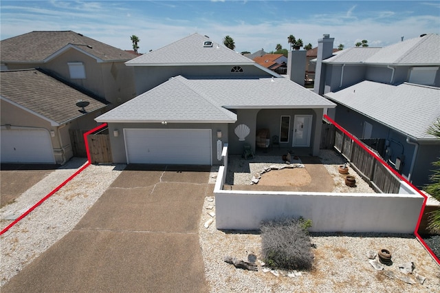 view of property with a garage