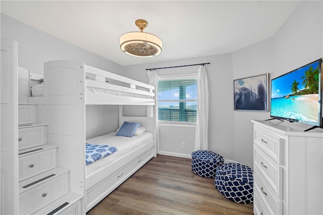 bedroom featuring dark hardwood / wood-style floors