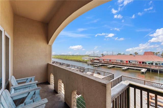 14334 Cruiser St Unit 101, Corpus Christi, TX 78418 - balcony featuring a water view