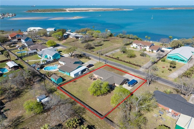 314 Inglewood, Ingleside, TX 78362 - bird's eye view featuring a water view