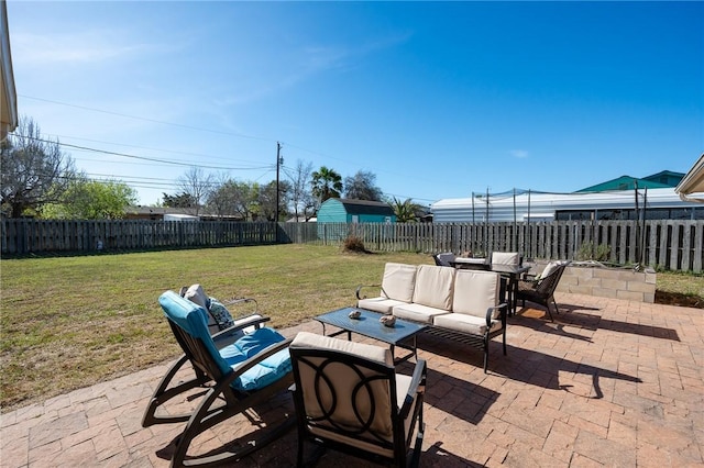 314 Inglewood, Ingleside, TX 78362 - view of patio featuring outdoor lounge area and a fenced backyard