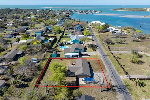 314 Inglewood, Ingleside, TX 78362 - aerial view featuring a water view