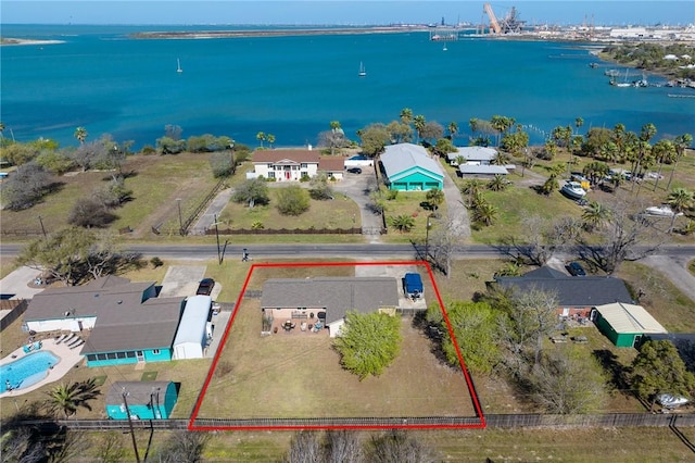 314 Inglewood, Ingleside, TX 78362 - aerial view featuring a water view