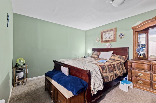 bedroom featuring carpet flooring