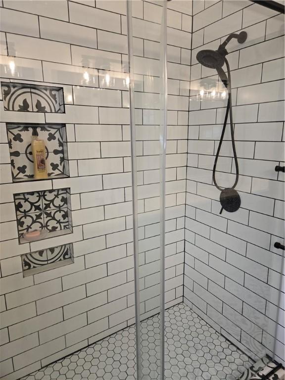 bathroom featuring walk in shower