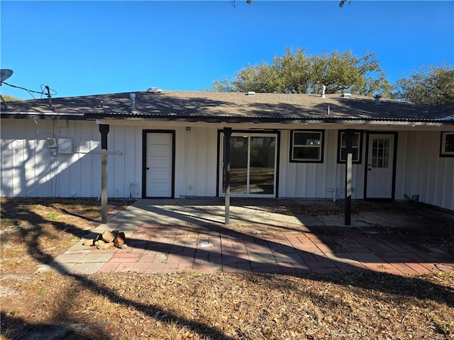 back of house featuring a patio area