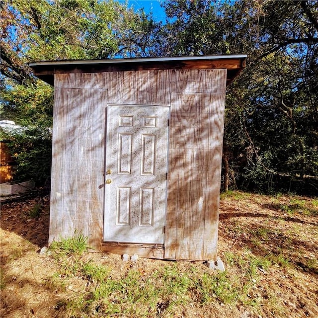 view of shed