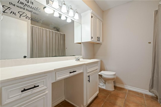 1318 W Cherrystone Dr, Corpus Christi, TX 78412 - full bath with vanity, tile patterned flooring, and a shower with shower curtain
