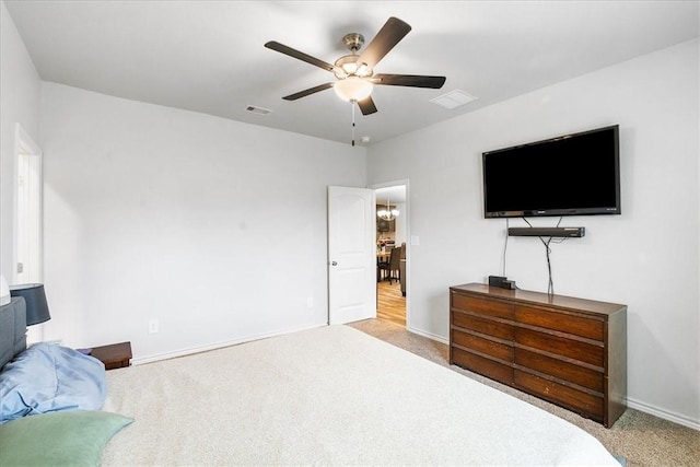 2673 Abbey Rd, Corpus Christi, TX 78415 - bedroom featuring carpet flooring, baseboards, and a ceiling fan