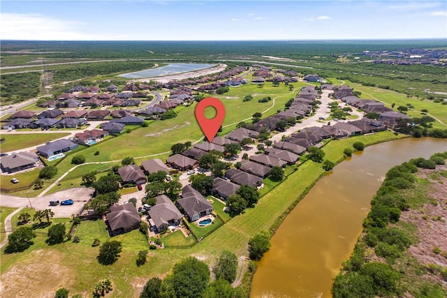 6217 Garden Ct, Corpus Christi, TX 78414 - aerial overview of property's location with a large body of water and nearby suburban area