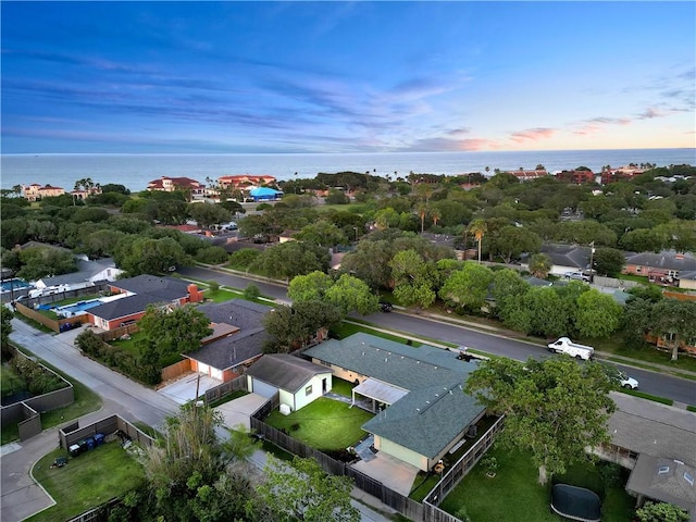 130 Alta Plz, Corpus Christi, TX 78411 - aerial view at dusk of a water view and a residential view