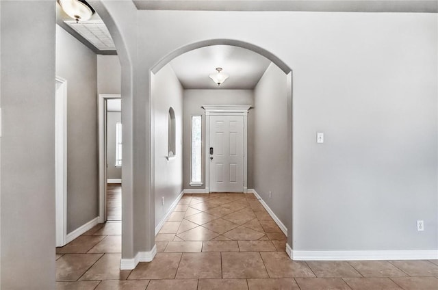 4384 Summer Wind Dr, Corpus Christi, TX 78413 - foyer featuring tile patterned flooring and arched walkways