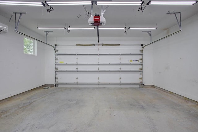 garage featuring baseboards and a garage door opener