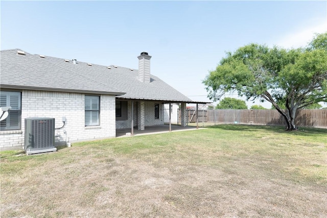 100 Lone Oak St, Portland, TX 78374 - view of yard with central AC unit and a patio area