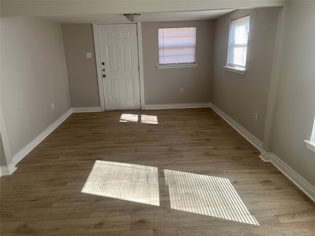 foyer featuring hardwood / wood-style flooring