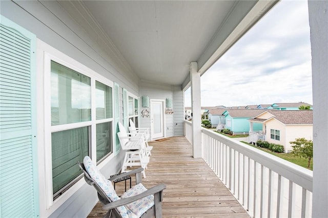 133 Barnacle Dr, Rockport, TX 78382 - wooden terrace with a residential view
