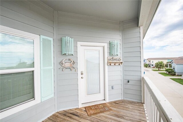 133 Barnacle Dr, Rockport, TX 78382 - doorway to property with a balcony