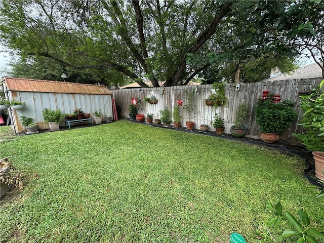 1510 Skyline Dr, Portland, TX 78374 - fenced backyard with a storage unit
