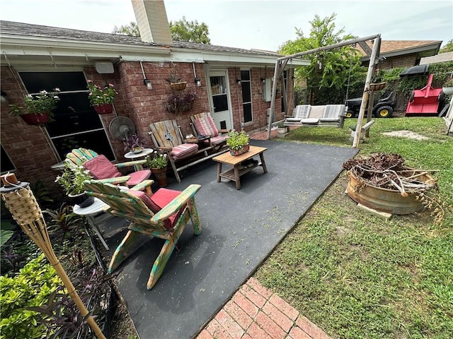 1510 Skyline Dr, Portland, TX 78374 - view of patio with an outdoor living space