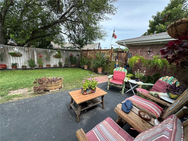 1510 Skyline Dr, Portland, TX 78374 - fenced backyard featuring a patio