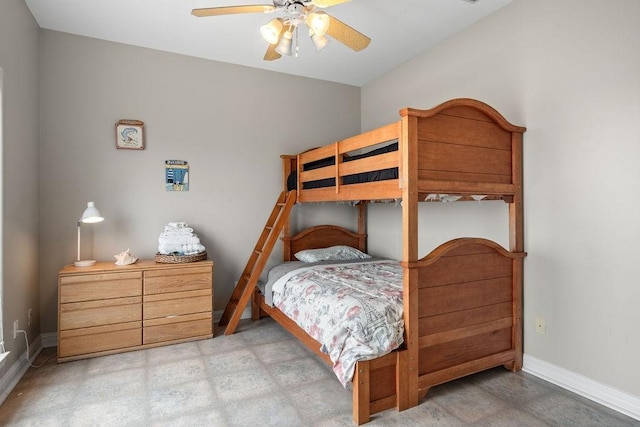 bedroom with ceiling fan