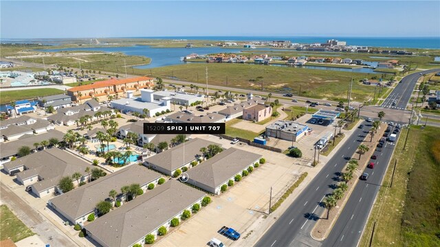 15209 S Padre Island Dr Unit 707, Corpus Christi, TX 78418 - aerial view of property and surrounding area featuring a nearby body of water