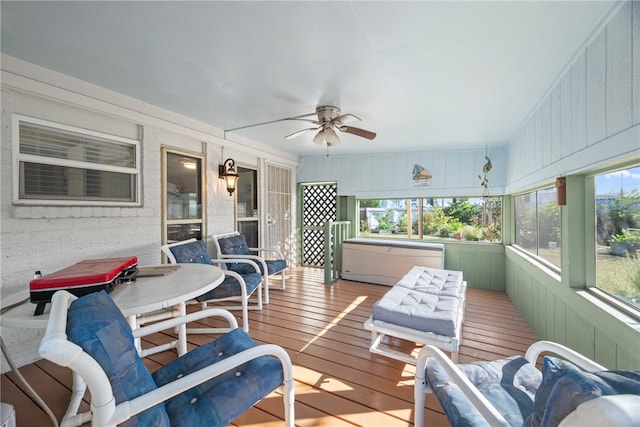 6845 Aswan Dr, Corpus Christi, TX 78412 - sunroom / solarium with ceiling fan