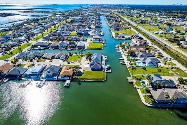 112 Dolphin Ct, Aransas Pass, TX 78336 - aerial view of residential area featuring a nearby body of water