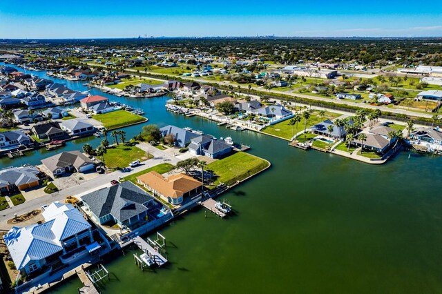 112 Dolphin Ct, Aransas Pass, TX 78336 - aerial view of residential area with a large body of water