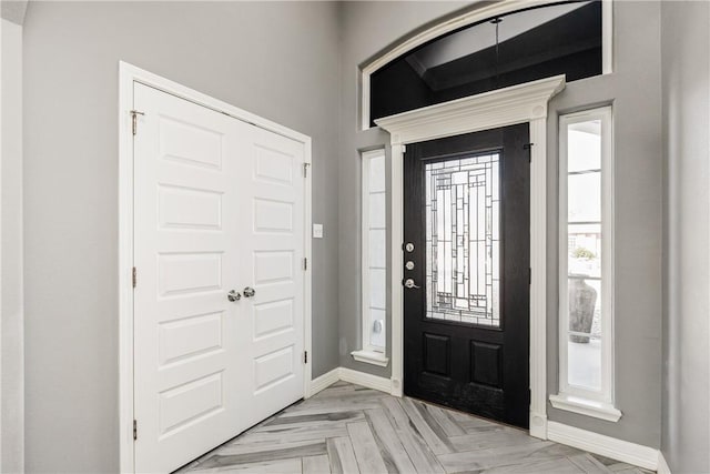 entrance foyer with baseboards