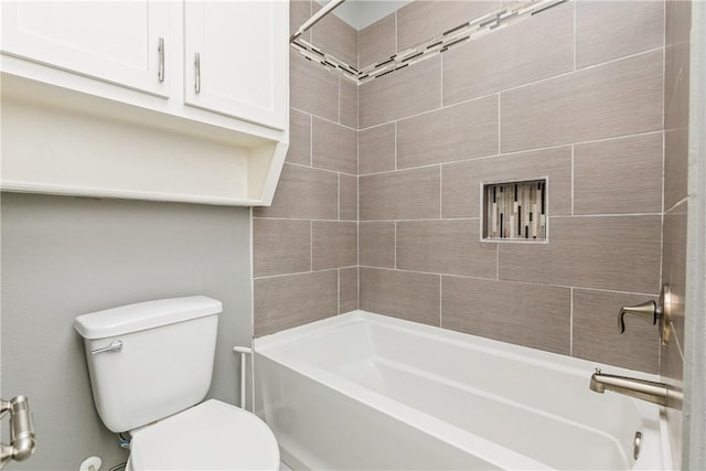 full bathroom with shower / bathing tub combination and toilet