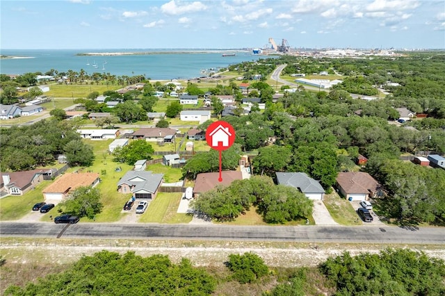 109 Starlight, Ingleside, TX 78362 - aerial view with a water view and a residential view