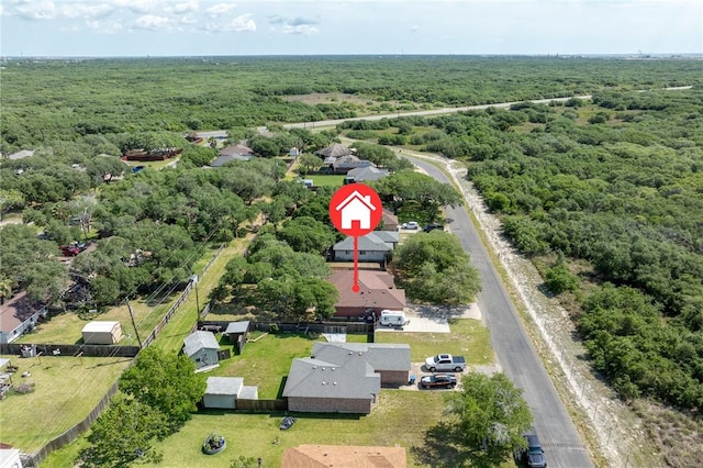 109 Starlight, Ingleside, TX 78362 - aerial view with a wooded view