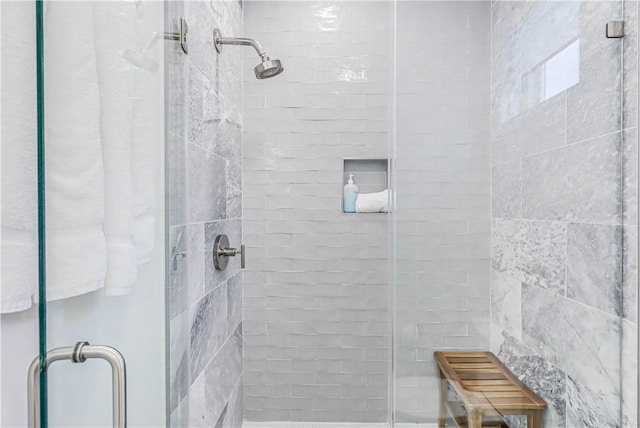 bathroom with an enclosed shower