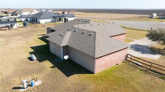 bird's eye view with a residential view