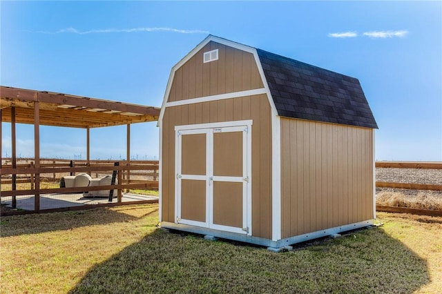 view of shed